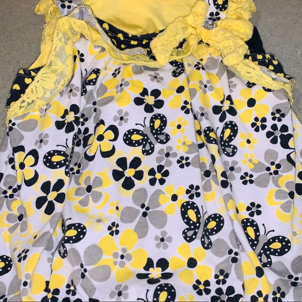 2T 24M bubble top outfit with ruffle leggings set - Picture 5 of 9